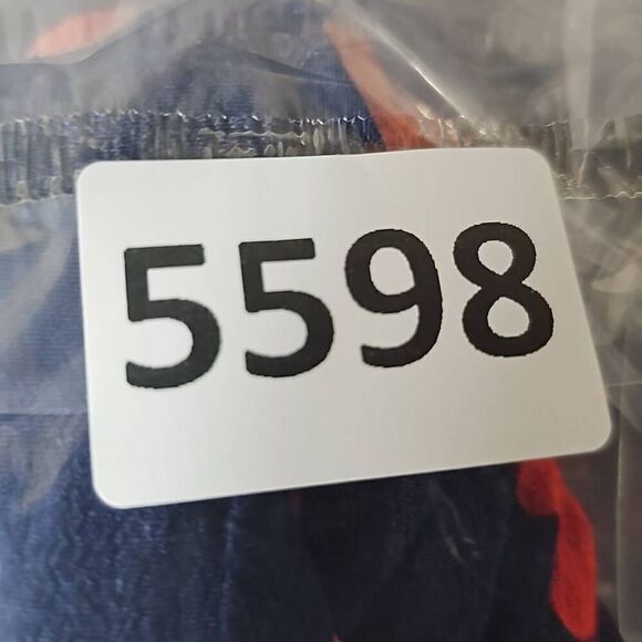 Mister Zimi Womens Dress Long Sleeve Navy Blue Orange Oversize Size 10 Viscous - Picture 10 of 10